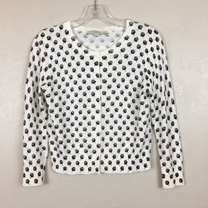 Loft Cream Printed Cardigan Size S